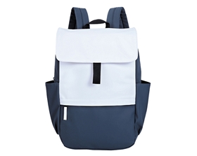 Recycled PU computer Backpack with flap